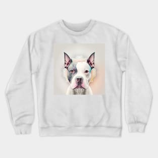 A Fractal Design of An American Boston Bull Terrier Crewneck Sweatshirt